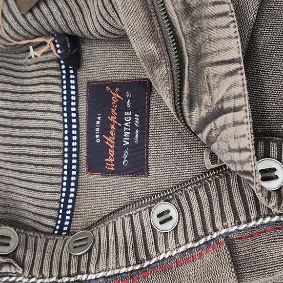 Weatherproof Vintage 1/4 Zip Gray Wash Sweater, Men's Large - Picture 6 of 7